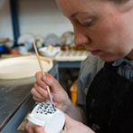 Sophie Underdowns Lester at work in the YAS ceramics starter studio at Manor Oaks in Sheffield 2017